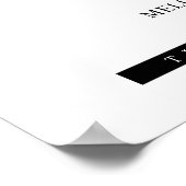 Zwart minimalistisch niet-plugged Weddenbord Poster (Hoek)