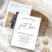 Zwart minimalistisch Niets Fancy Alleen Liefde Tro Kaart