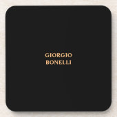 Zwart Minimalistisch Persoonlijk Modern Bier Onderzetter (Voorkant)