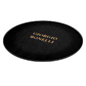 Zwart Minimalistisch Persoonlijk Modern Snijplank (Hoek)