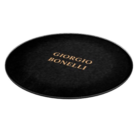 Zwart Minimalistisch Persoonlijk Modern Snijplank (Hoek)