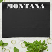 Zwart Minimalistisch Persoonlijk Modern Theedoek (Gevouwen)