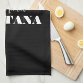 Zwart Minimalistisch Persoonlijk Modern Theedoek (Quarter Fold)