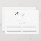 Zwart-minimalistisch script - Aangepaste Kaart ont (Voorkant / Achterkant)