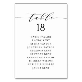 Zwart minimalistisch script bruiloft kaart