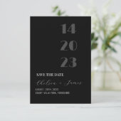 Zwart-minimalistisch script: sla de datum op save the date (Staand voorkant)