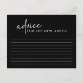 Zwart Minimalistisch Script Vrijgezellenfeest Advi Informatiekaartje (Voorkant)