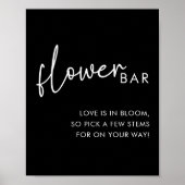 Zwart Minimalistisch Script Vrijgezellenfeest Flow Poster (Voorkant)