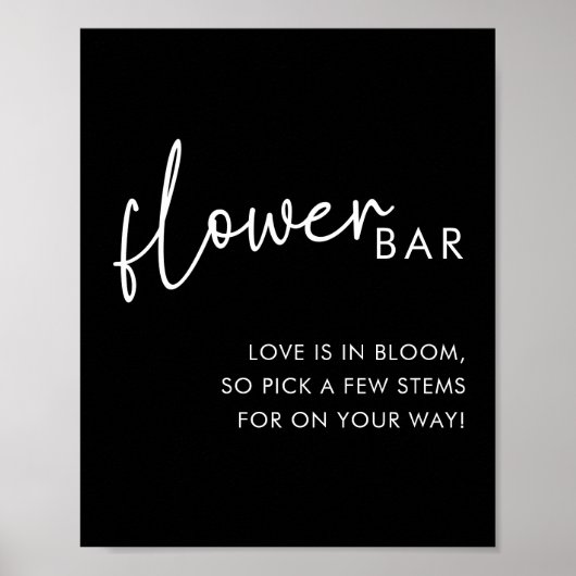 Zwart Minimalistisch Script Vrijgezellenfeest Flow Poster (Voorkant)