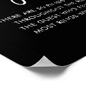 Zwart Minimalistisch Script Vrijgezellenfeest Ring Poster (Hoek)