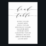 Zwart Minimalistisch Script Zitting bruiloft Kaart<br><div class="desc">tafel nummer zitplan. Het bevat een zwart grillig script en klassieke typografie. Personaliseer door uw eigen gegevens toe te voegen. Deze minimalistische tafel zitplan is ideaal voor bruiloften,  baby showers,  vrijgezellenfeesten,  verjaardagen,  en nog veel meer.</div>