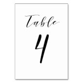 Zwart minimalistisch scriptwedijvernummer kaart (Achterkant)