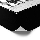 Zwart-minimalistisch speciaal gepersonaliseerd fot poster (Hoek)