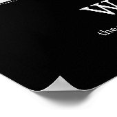 Zwart-minimalistisch speciaal gepersonaliseerd fot poster (Hoek)