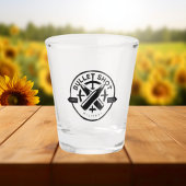 Zwart, minimalistisch superglas shot glas