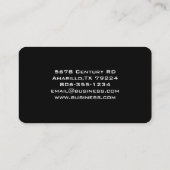 Zwart minimalistisch Visitekaartje (Achterkant)