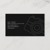 Zwart minimalistisch Visitekaartje (Achterkant)