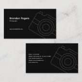 Zwart minimalistisch Visitekaartje (Voorkant / Achterkant)