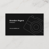 Zwart minimalistisch Visitekaartje (Voorkant)