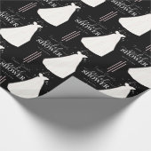 Zwart minimalistisch Vrijgezellenfeest op maat Cadeaupapier (Hoek)