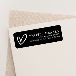 Zwart Minimalistisch Vrijgezellenfeest retouradres Etiket