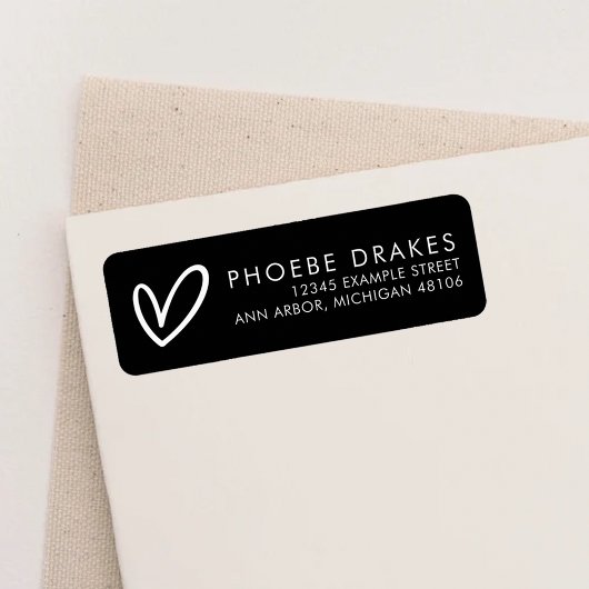 Zwart Minimalistisch Vrijgezellenfeest retouradres Etiket