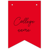 Zwart minimalistisch wit rood afstuderen vlaggetjes (Eerste vlag)