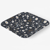 Zwart Minimalistisch Zachte Tuin Wildbloemenkweker Papieren Bordje (Gebogen)