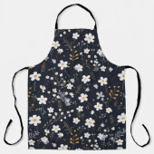 Zwart Minimalistisch Zachte Tuin Wildbloemenkweker Schort (Voorkant)