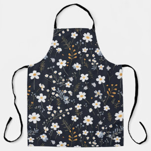 Zwart Minimalistisch Zachte Tuin Wildbloemenkweker Schort