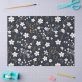 Zwart Minimalistisch Zachte Tuin Wildbloemenkweker Tissuepapier (Craft)