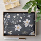 Zwart Minimalistisch Zachte Tuin Wildbloemenkweker Tissuepapier (Geschenk)