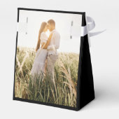 Zwart Minimalistische aangepaste foto dank u bruil Bedankdoosjes (Achterkant)