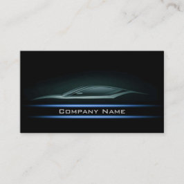 Zwart-minimalistische cyaan-lijnauto donkerdere la visitekaartje