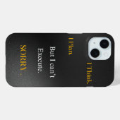 Zwart Minimalistische Krachtige Tekst iPhone Case (Achterkant (horizontaal))