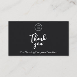 Zwart Minimalistische QR-code Dank u invoegen Kaar Visitekaartje