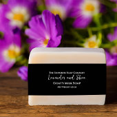 Zwart Minimalistische Soap Belly Band Uitnodigingen Wikkel