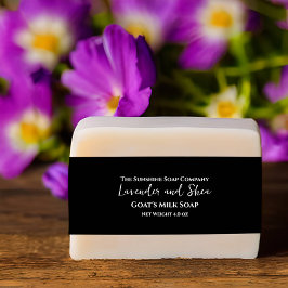 Zwart Minimalistische Soap Belly Band Uitnodigingen Wikkel