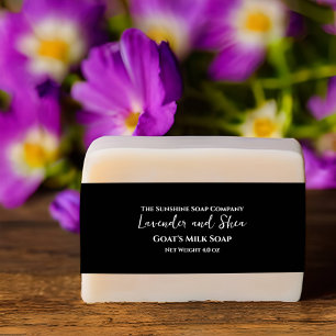 Zwart Minimalistische Soap Belly Band Uitnodigingen Wikkel