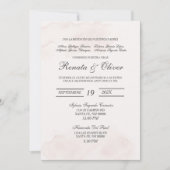 Zwart Minimalistische Spaanse bruiloft uitnodiging (Voorkant)