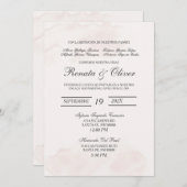 Zwart Minimalistische Spaanse bruiloft uitnodiging (Voorkant / Achterkant)