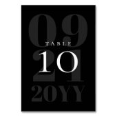 Zwart minimalistische vet type bruiloft kaart (Achterkant)