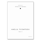 Zwart Minimalistische Wedding Meal Choice Place Ca Kaart (Voorkant)