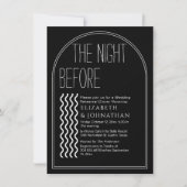 Zwart minimumscript de nacht voor uitnodiging (Voorkant)