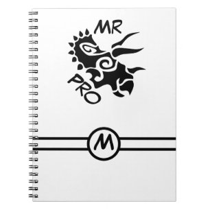 Zwart Mister Pro Triceratops Bekwame Oude Notitieboek