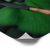 Zwart Model Hoge Mode Vrouw Mooi Poster (Hoek)