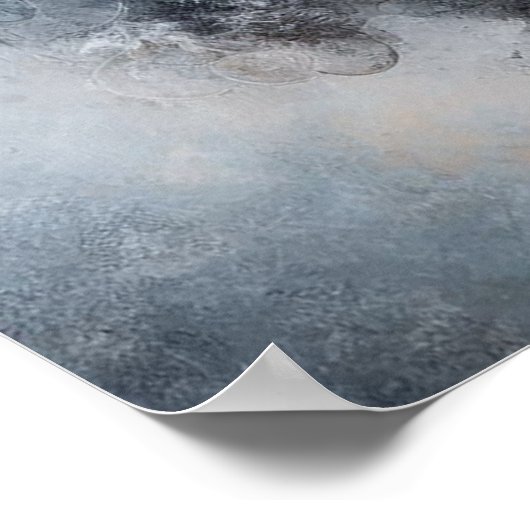 Zwart Model Hoge Mode Vrouw Mooie Bloemen Poster (Hoek)