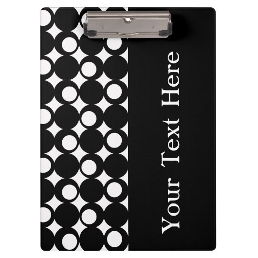 Zwart model met aangepast ontwerp klembord (Voorkant)