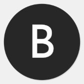 Zwart Modern Bold Bruiloft Monogram Envelop Seal Ronde Sticker (Voorkant)