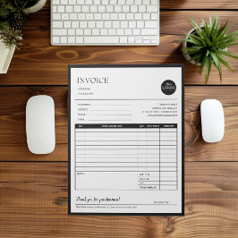 Zwart Modern Business Offerte Factuurformulieren Notitieblok